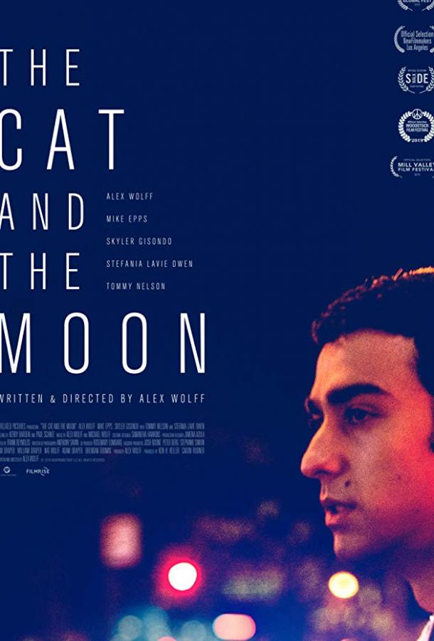 Постер Кошка и луна